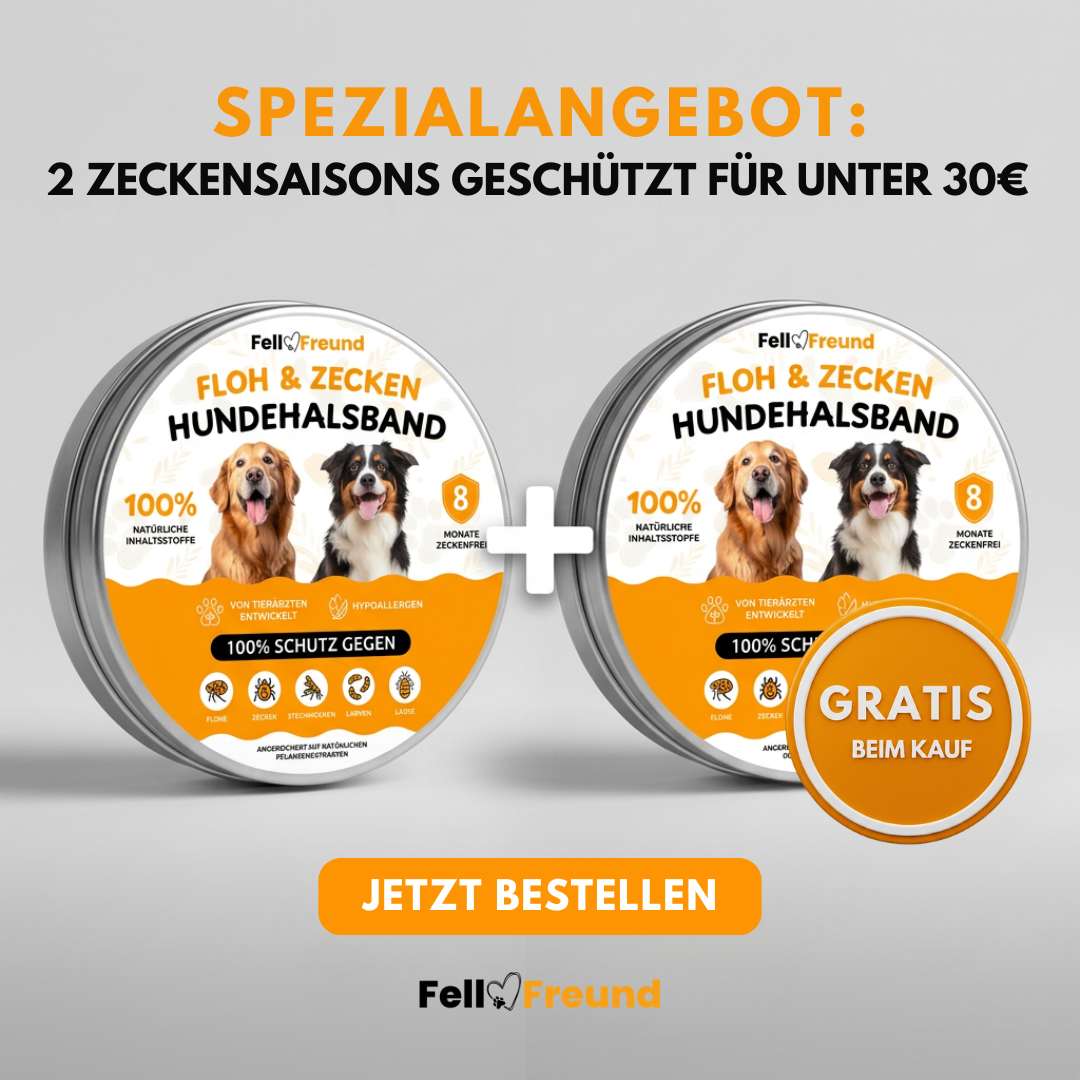 FellFreund Facebook ad: 50.000+ Zeckenfreie Hunde