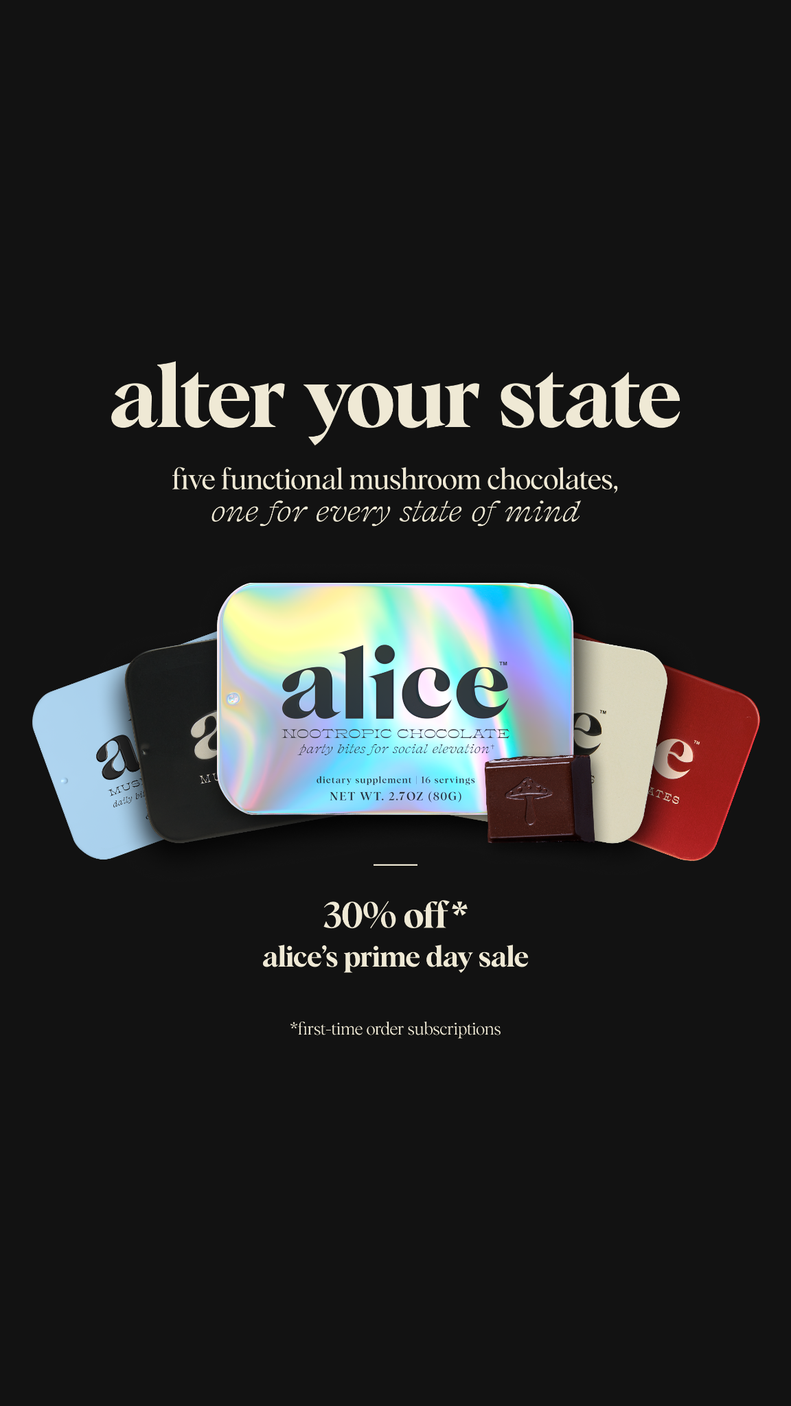 Alice Mushrooms Facebook ad