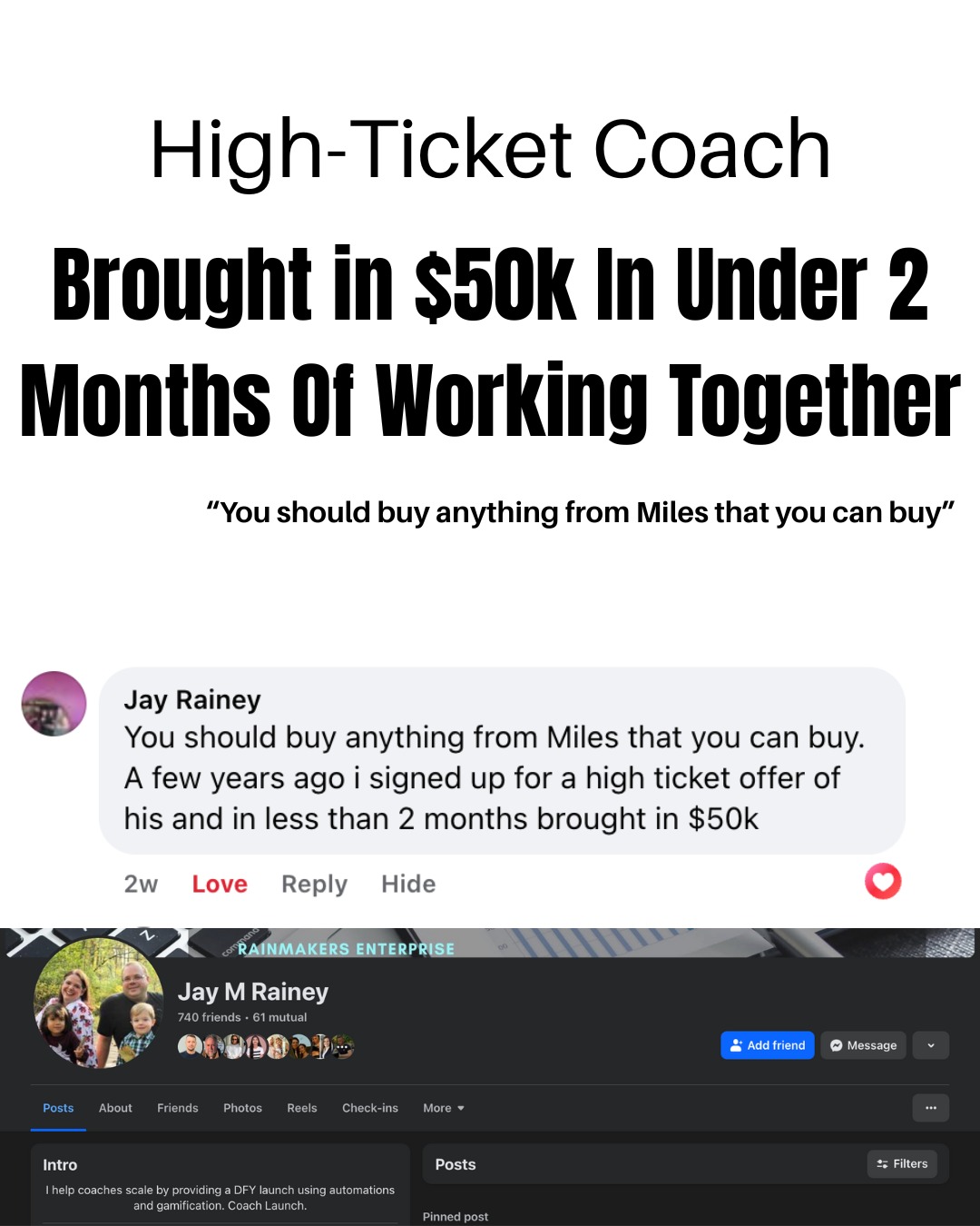 Miles Stutz - 4-Hour Consultant Facebook ad
