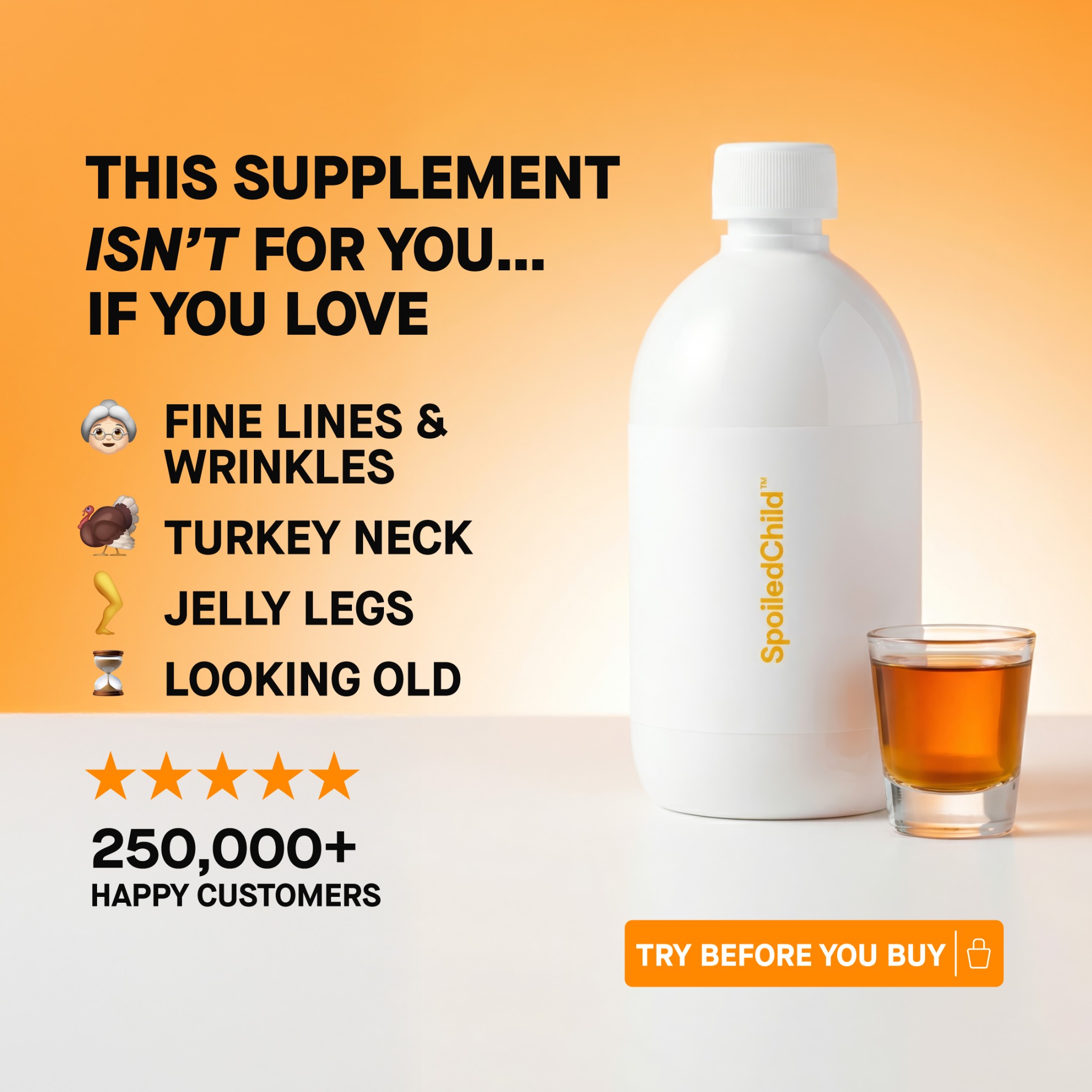 Wellness Guru Facebook ad: Try A Full Size Product Before You Buy