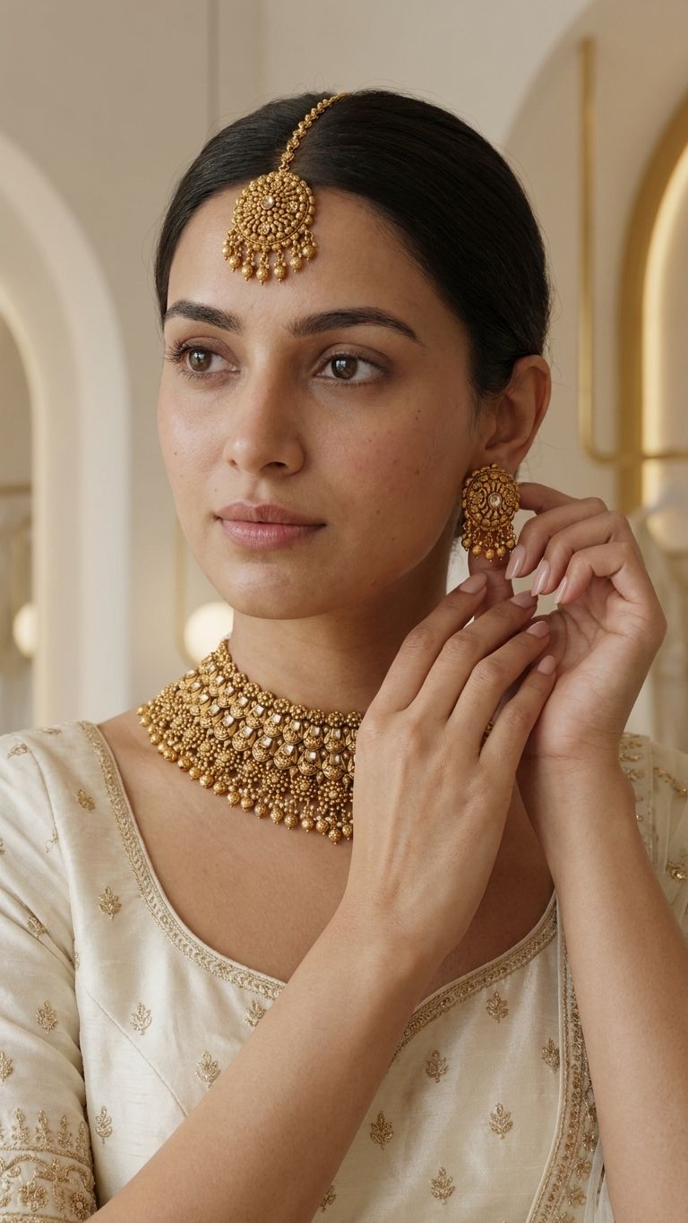 Touch of Elegance Shop Facebook ad: 1gm gold sets for every occasion.