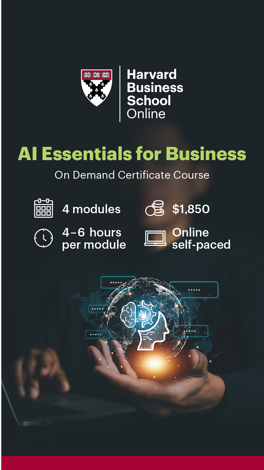Harvard Business School Online Facebook ad