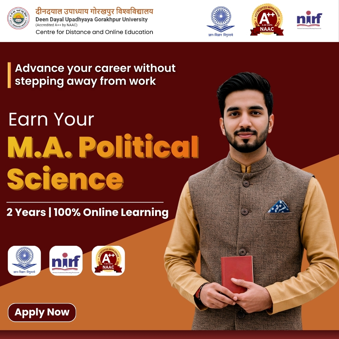 DDUGU - CDOE Facebook ad: M.A. Political Science from DDU Gorakhpur University