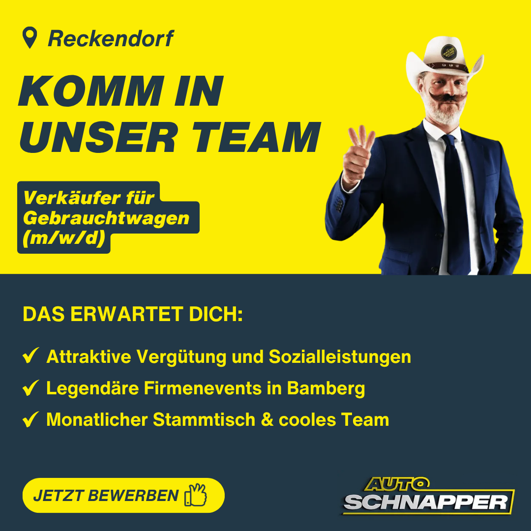 Auto Schnapper Facebook ad: Verkäufer für Gebrauchtwagen (m/w/d) gesucht!