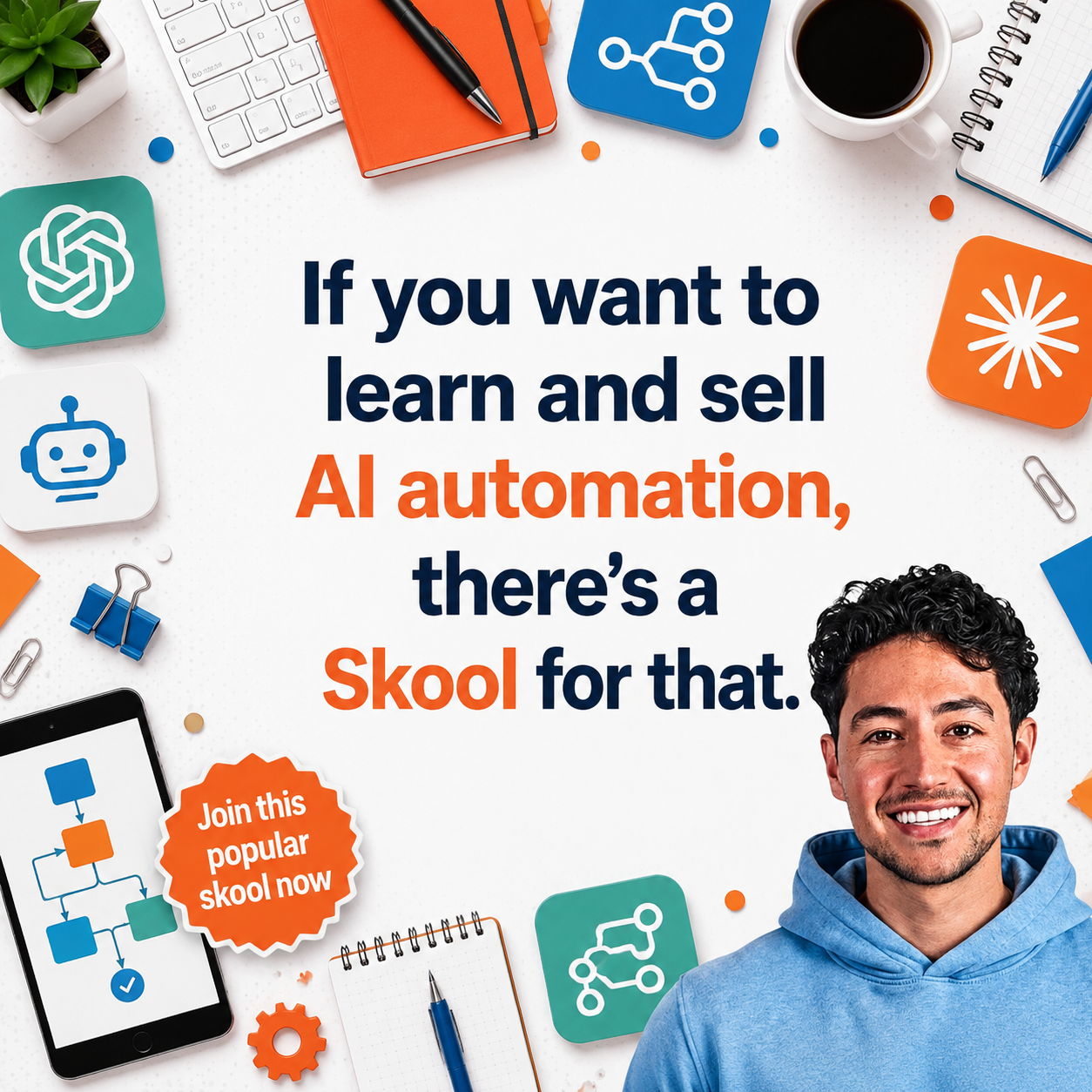 Skool Facebook ad