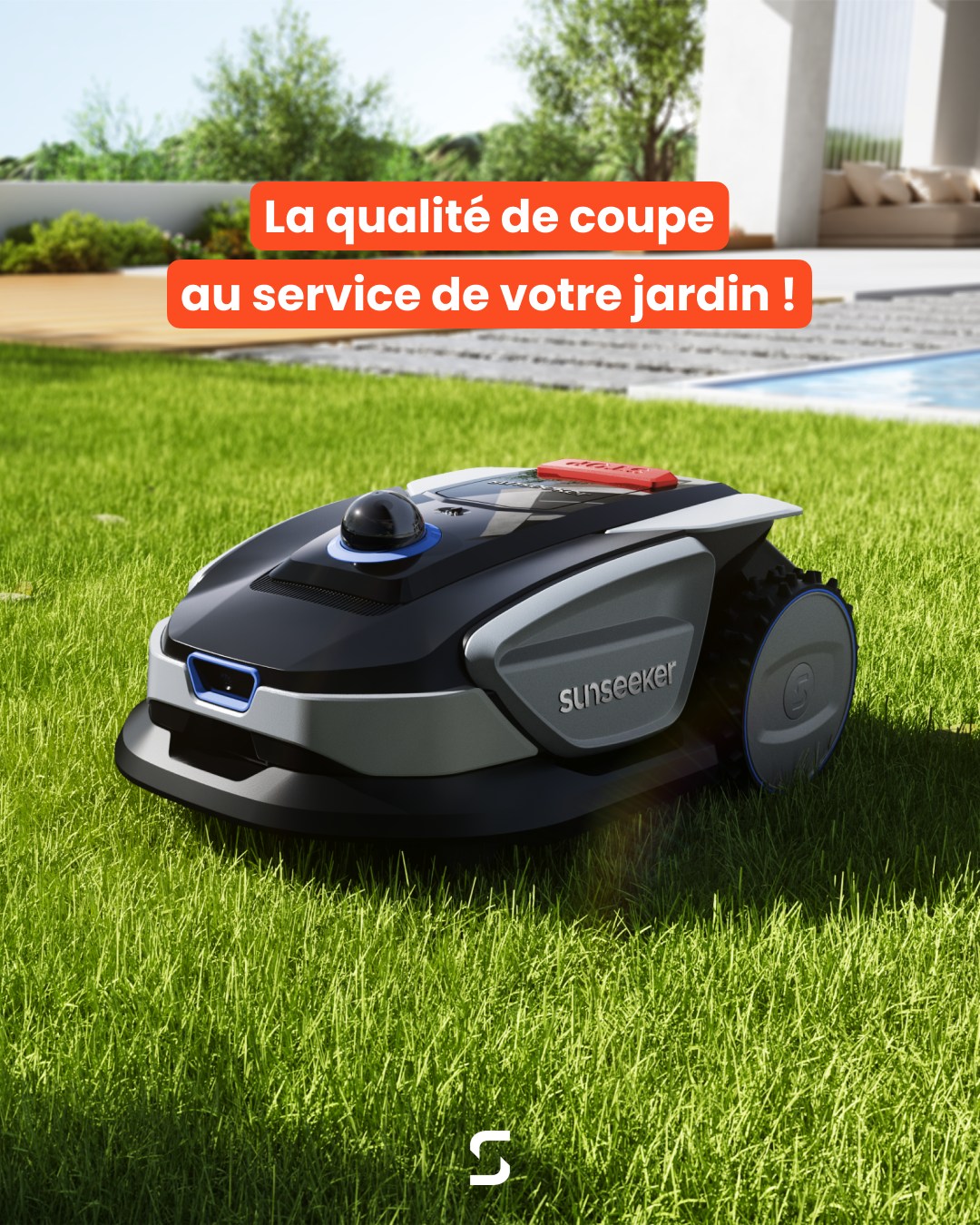 Sunseeker France Facebook ad: Utiliser un robot tondeuse Sunseeker, ce n’est pas…