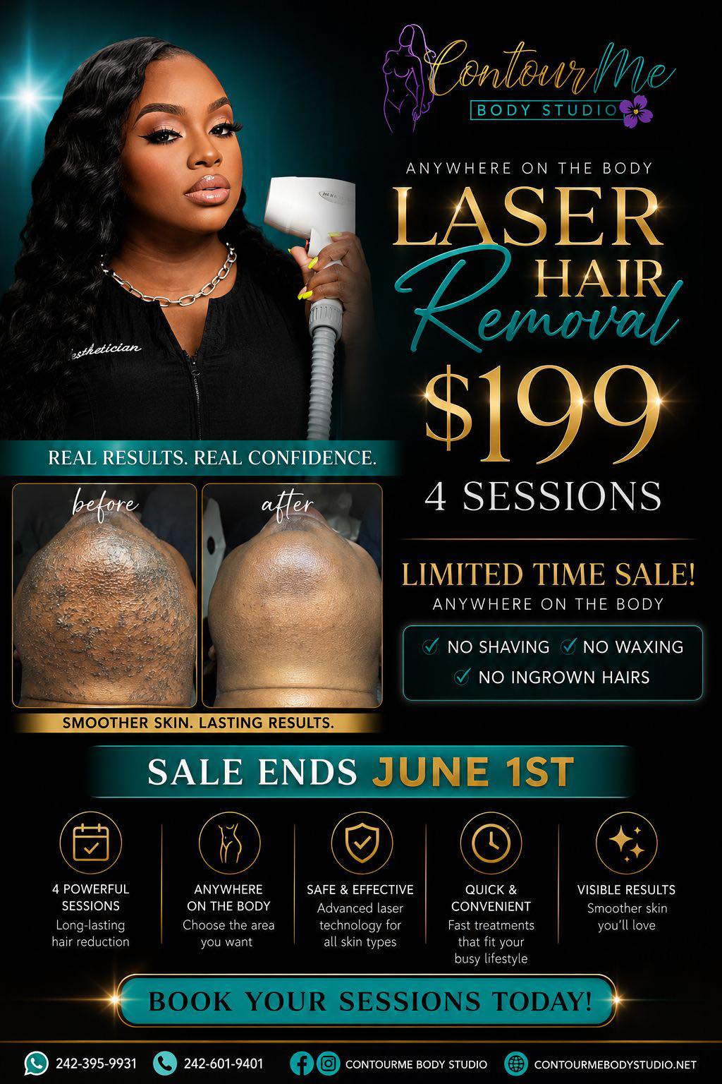 ContourMe Body Studio Facebook ad: SMOOTH SKIN STARTS HERE