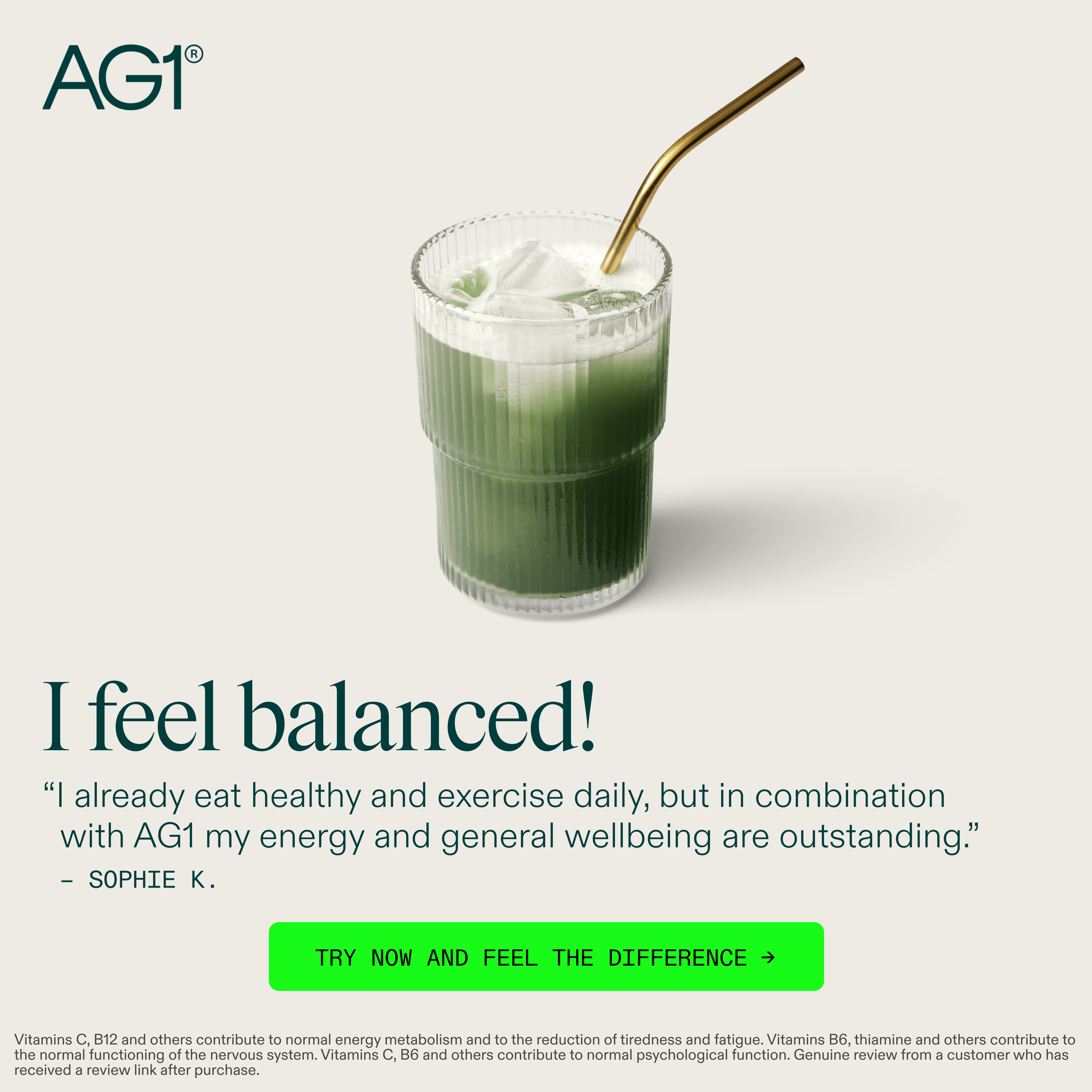 AG1 by Athletic Greens Facebook ad
