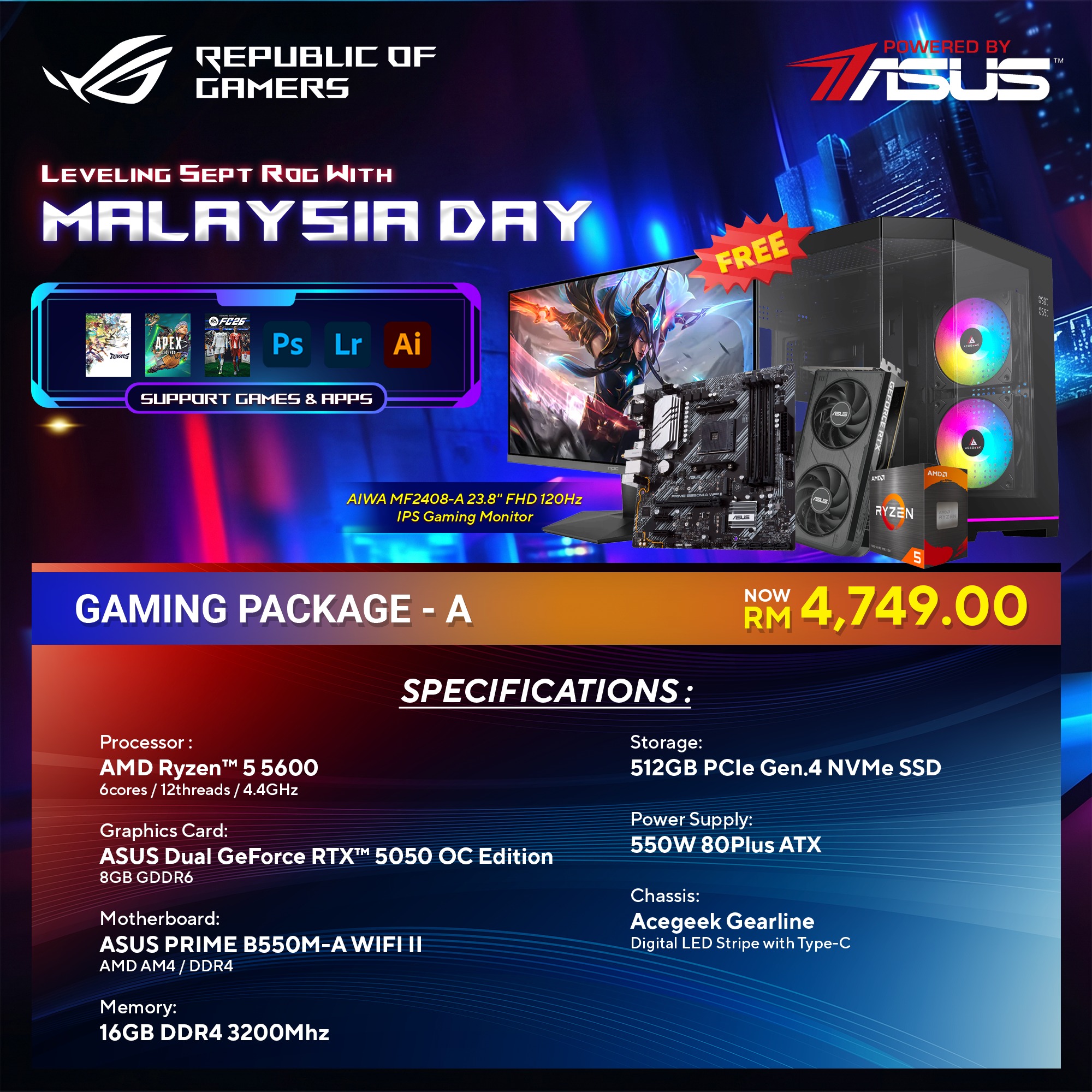 ROG Exclusive Store Facebook ad: Upgrade Your Gaming Setup Now