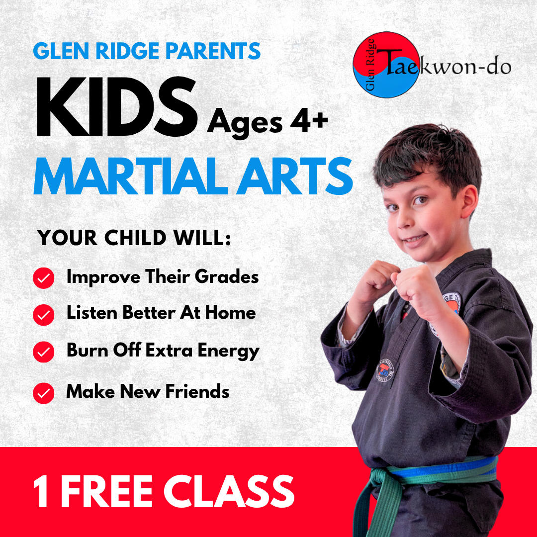Glen Ridge Taekwon-do Facebook ad: Kids Taekwondo (Ages 4+) | Free Trial Pass