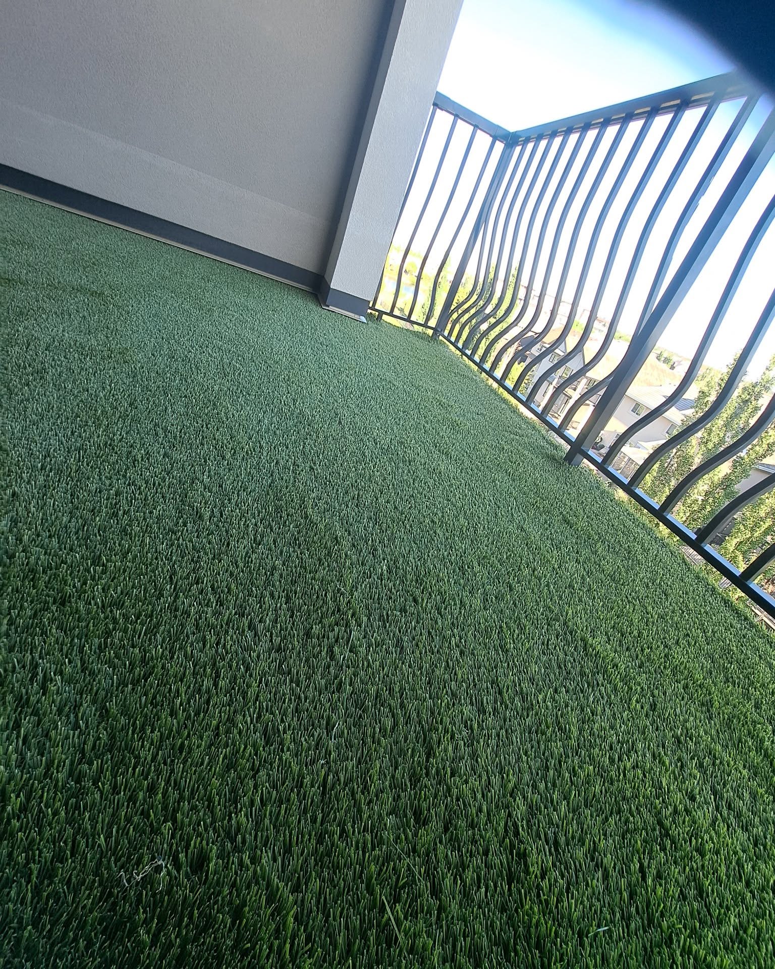 LazyLawn Alberta Facebook ad: Lazy Lawn Artificial Turf, Perfect for Balconies!