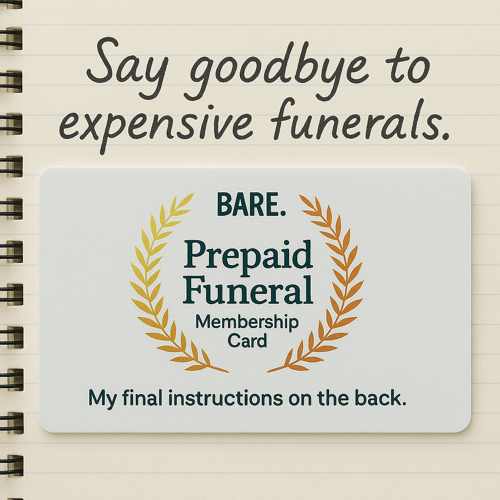 Bare Funerals & Cremations Facebook ad