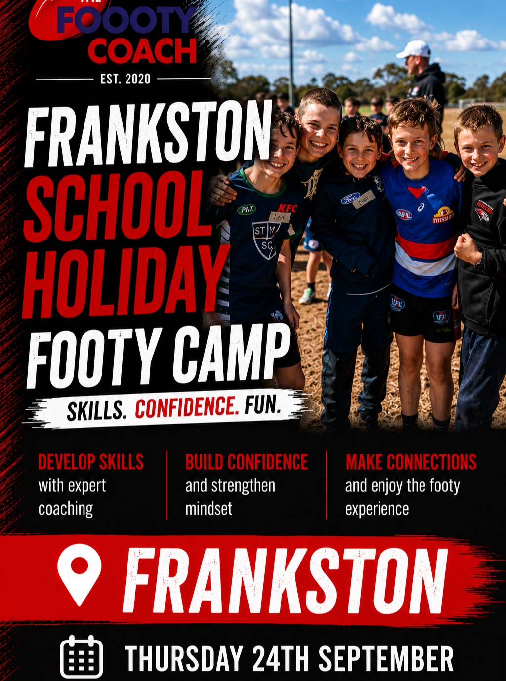 The Footy Coach Facebook ad: Camps, The Footy Coach