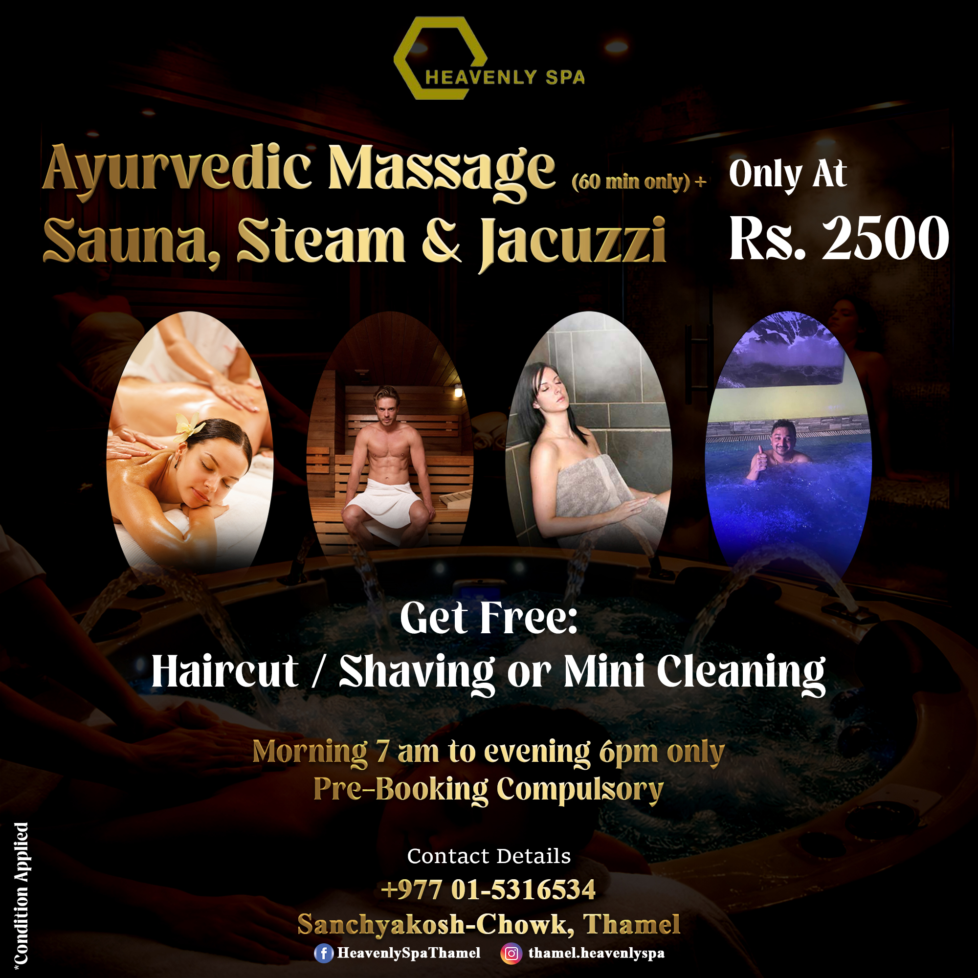 Heavenly Spa Thamel Facebook ad: Limited Offer at Heavenly Spa!