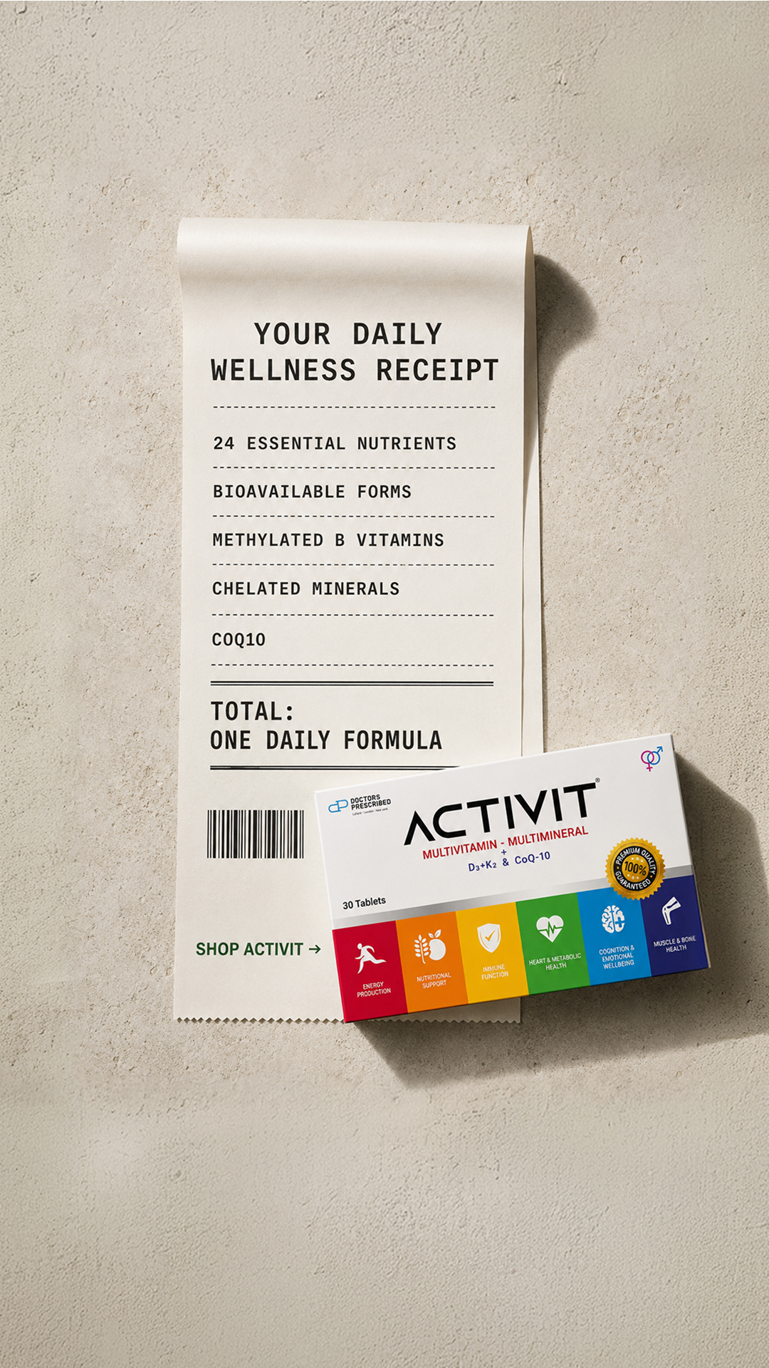 Activit Facebook ad: Your Daily Wellness, Simplified