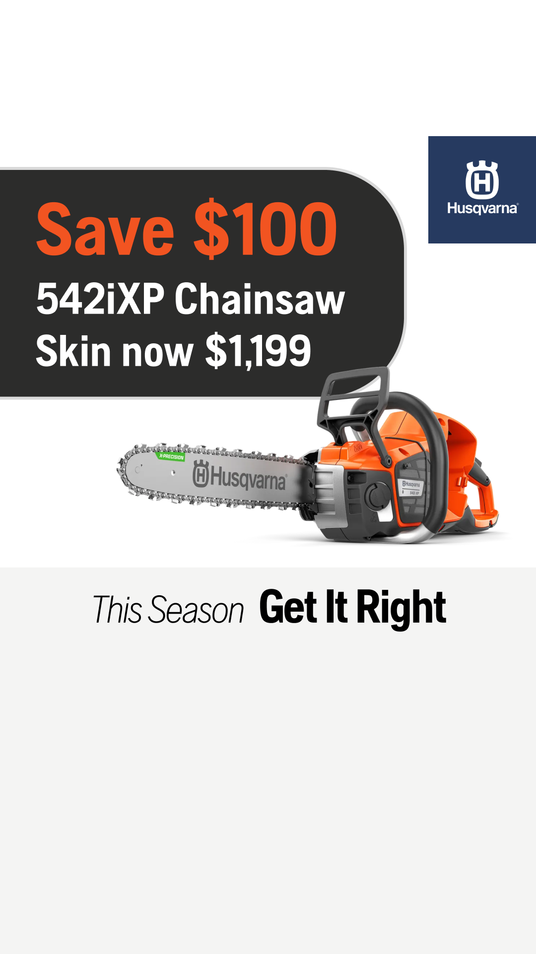 Husqvarna Facebook ad
