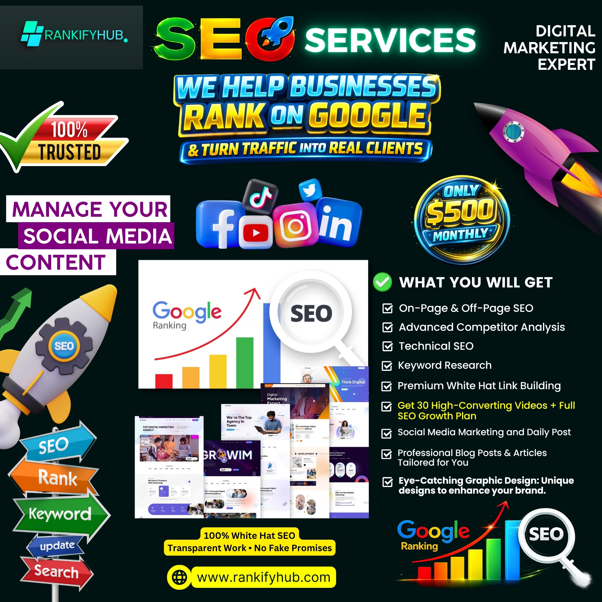 RankifyHub Facebook ad from Apr 18, 2026