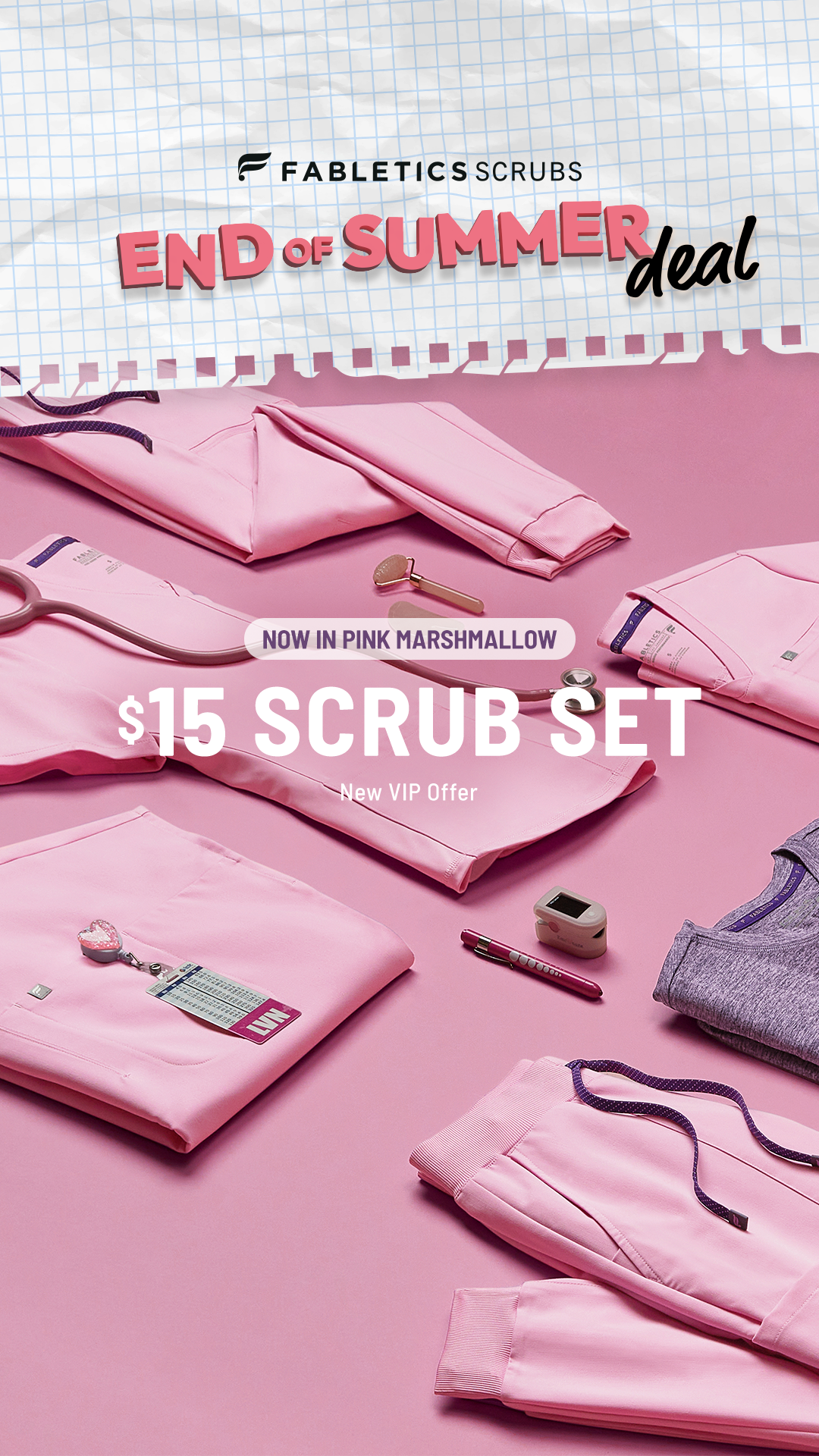 Fabletics Scrubs Facebook ad