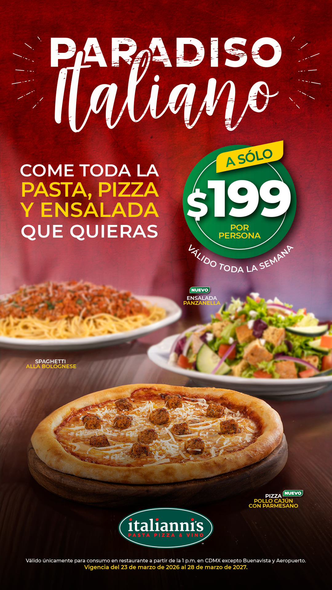Italianni's Facebook ad from Sep 18, 2026