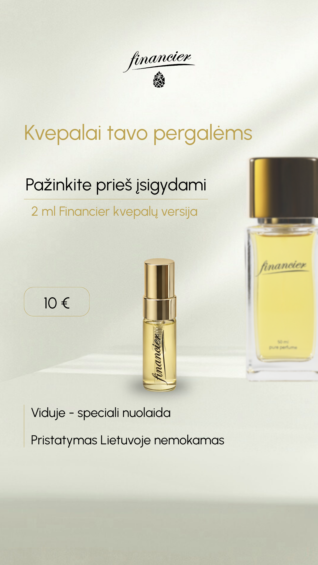 Financier perfume Facebook ad