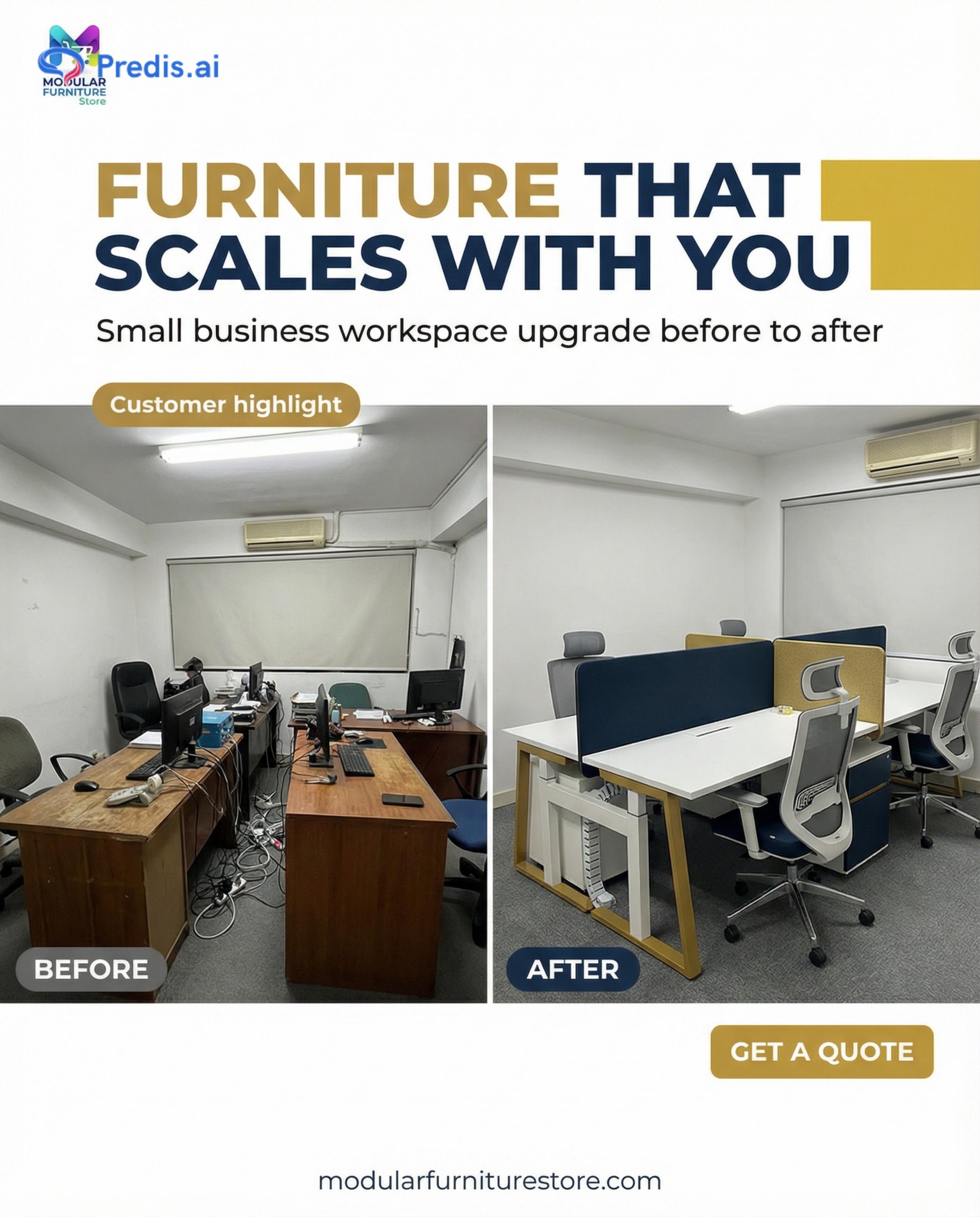 Modularfurniturestore Facebook ad: Corporate Orders Only | Minimum Order Value: ₹50,000