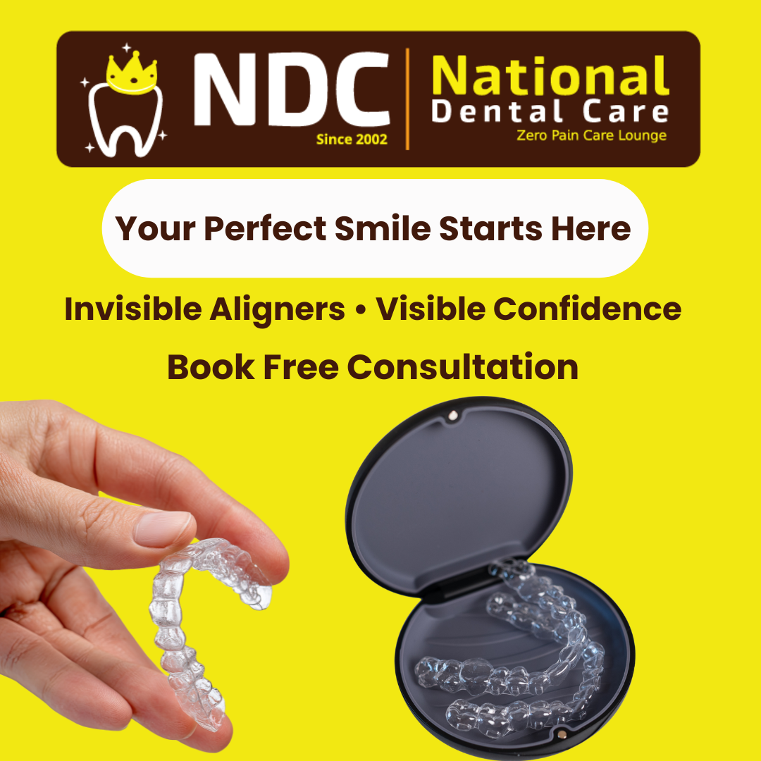 NDC Hyderabad Facebook ad: Straighten your teeth without metal braces!