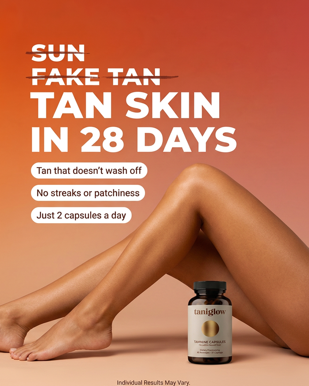 Taniglow Facebook ad: Up to 60% OFF!