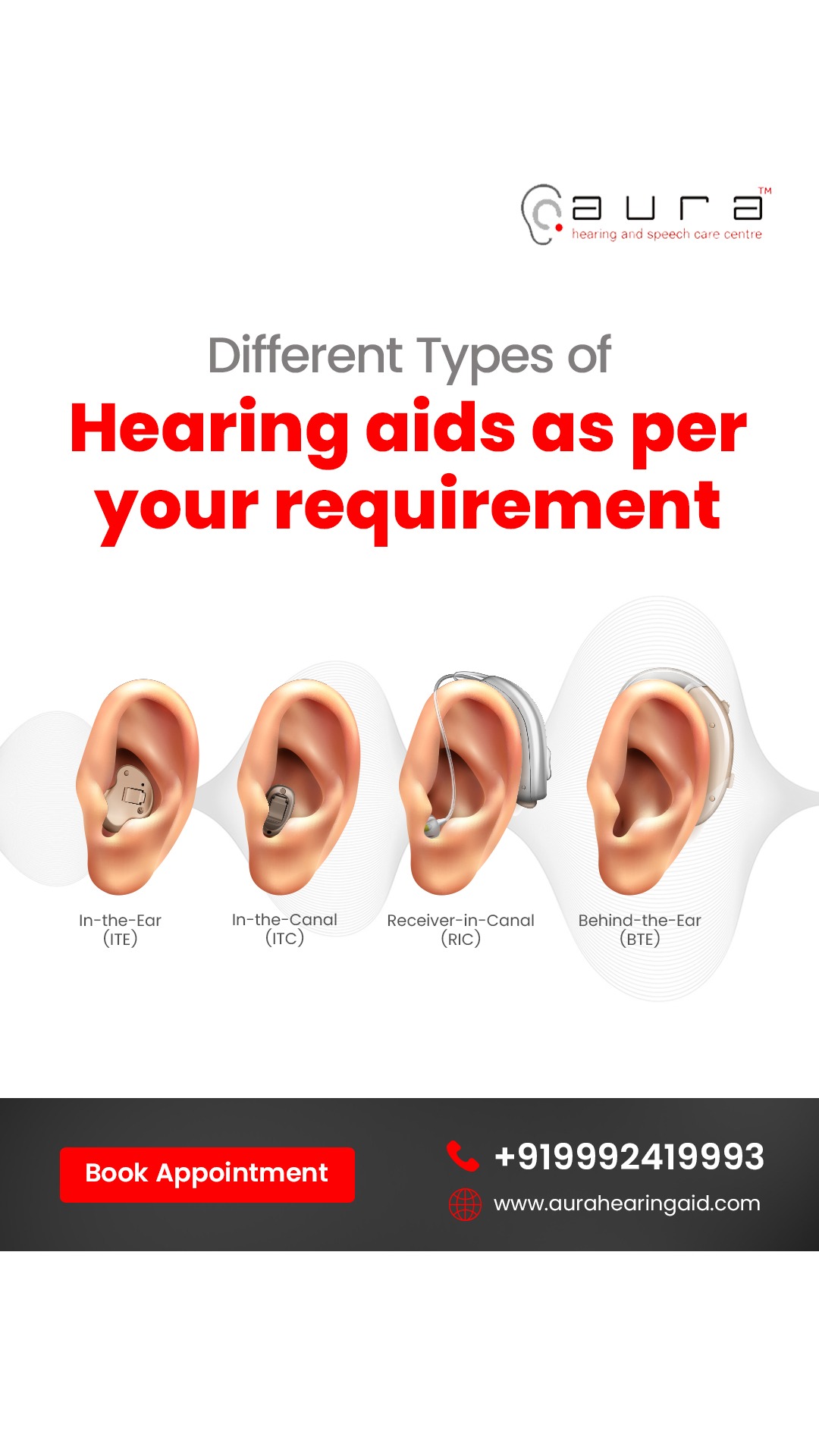 Aura Hearing And Speech Care Centre Facebook ad from Mar 16, 2026