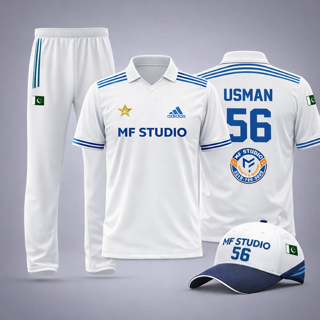 MF Studio Sports & Hosiery Facebook ad: ایک شرٹ یا کٹ بنوانے کے لیے رابطہ…