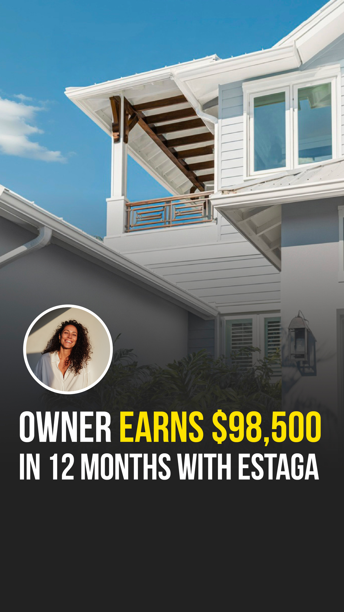 Estaga - Airbnb Property Management Company Facebook ad from May 22, 2026
