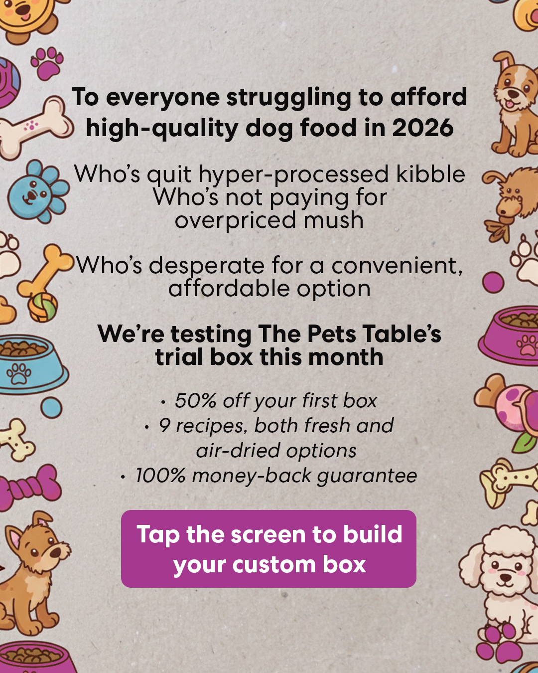 New Bork Times Facebook ad: Dog parents, don’t miss THIS deal!
