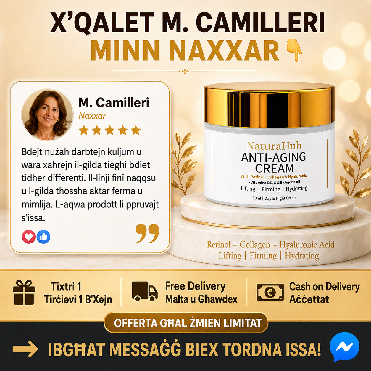 NaturaHub Facebook ad: BUY 1 GET 1 FREE