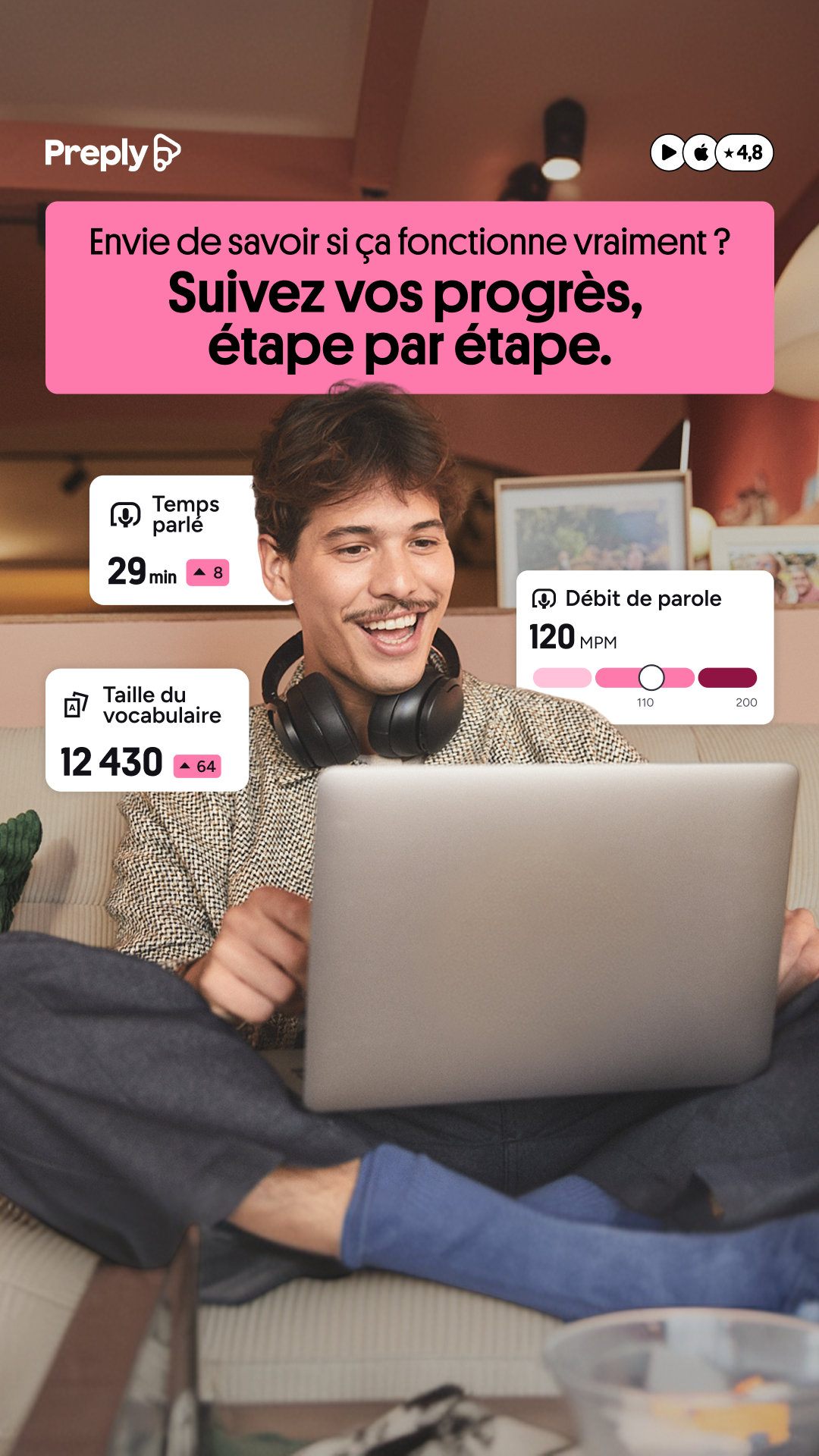 Preply Facebook ad