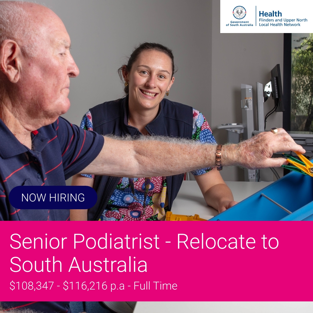 SEEK Facebook ad: Senior Podiatrist - Relocate to South Australia