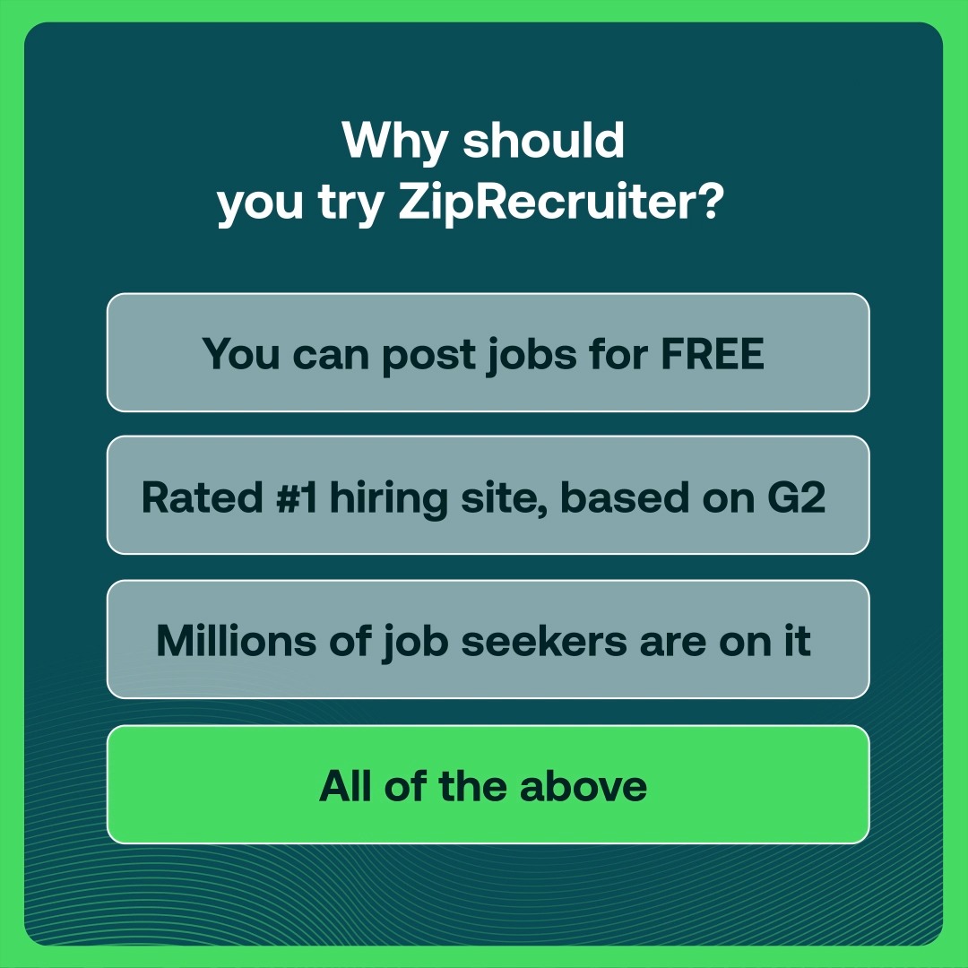 ZipRecruiter Facebook ad