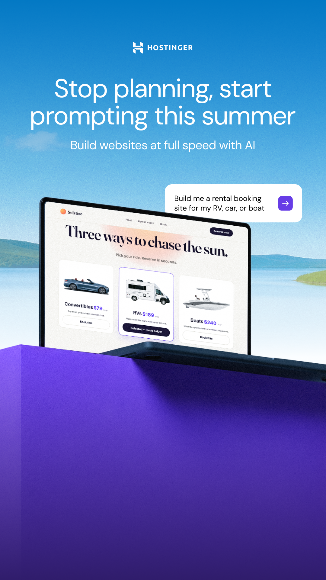 Hostinger Facebook ad from Aug 14, 2026