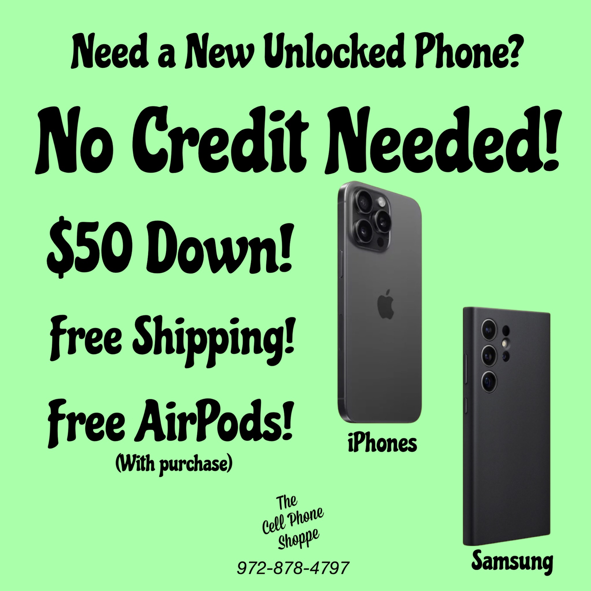 The Cell Phone Shoppe Facebook ad: Limited Time Offer