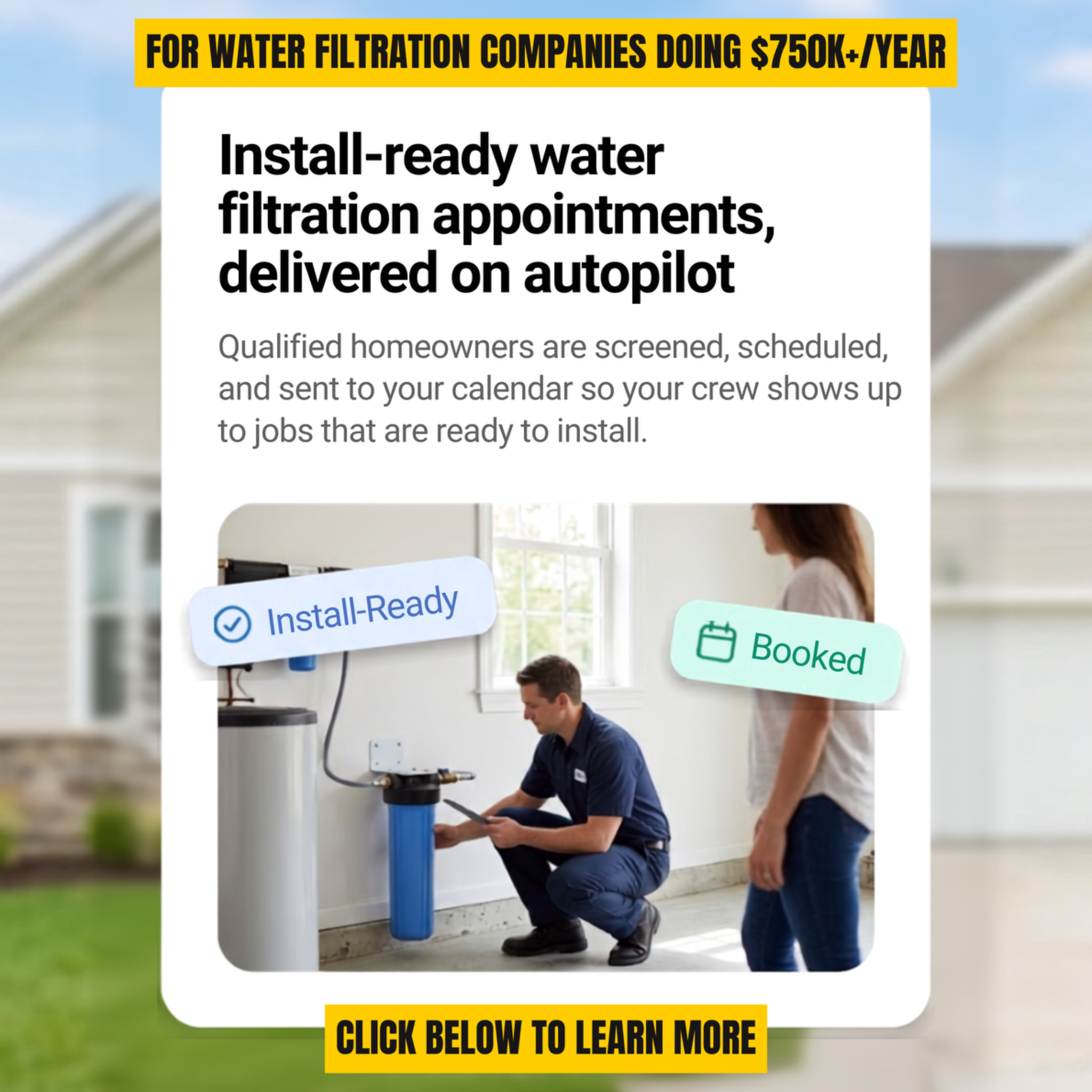 Now Booked Marketing Facebook ad: Fill Your Pipeline With Install-Ready Appointments