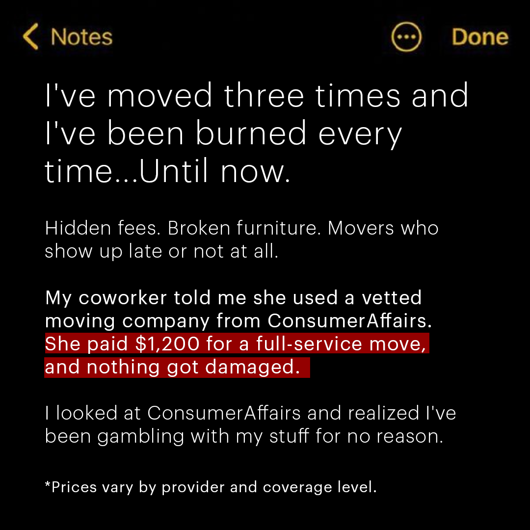 ConsumerAffairs Facebook ad