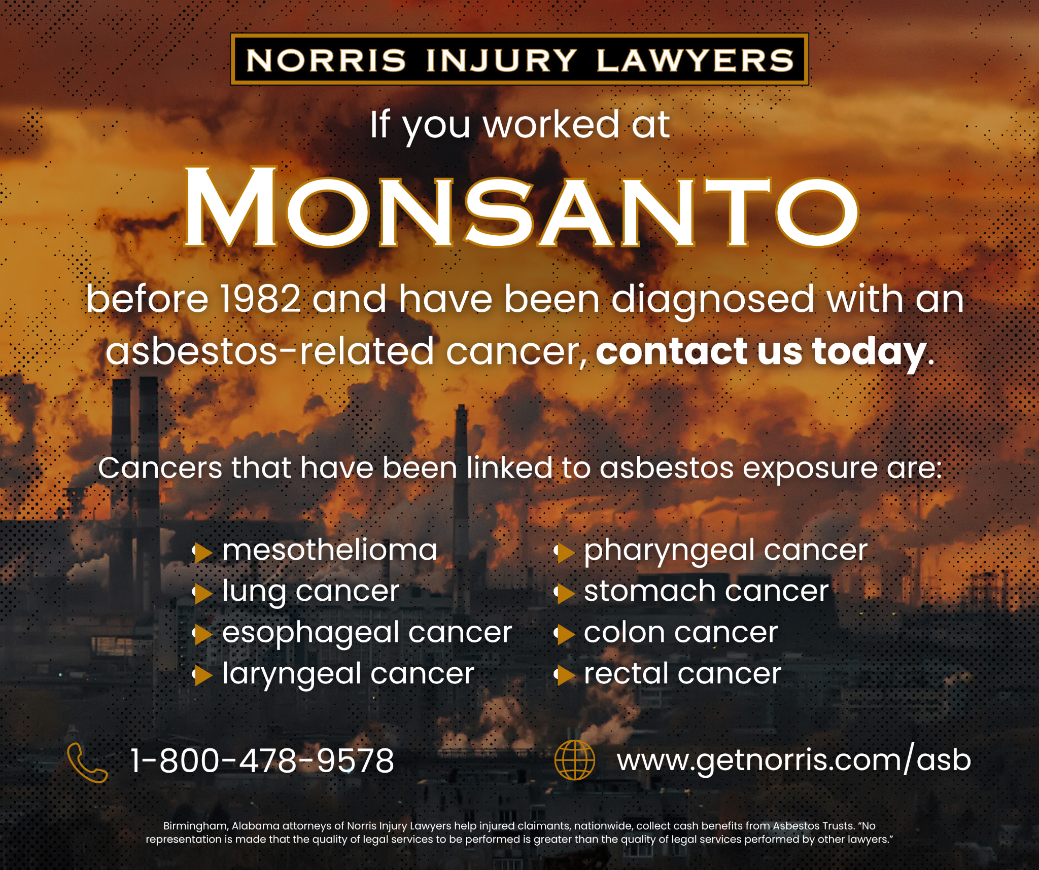 Norris Injury Lawyers Facebook ad from Mar 19, 2026