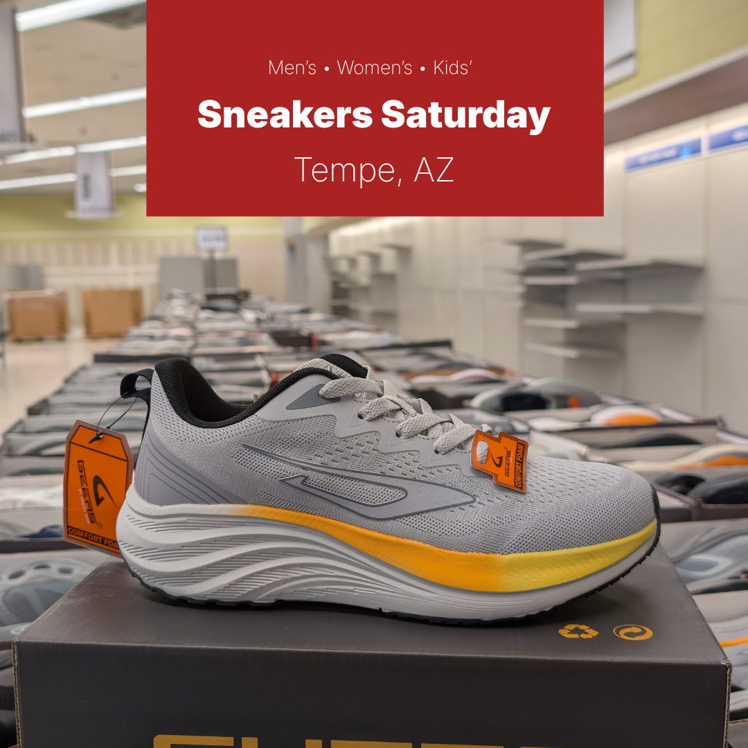 Shoe Selloff Event Facebook ad: Tempe Sneakers Saturday | ALL Shoes 10$-30$ | Shoe Selloff…