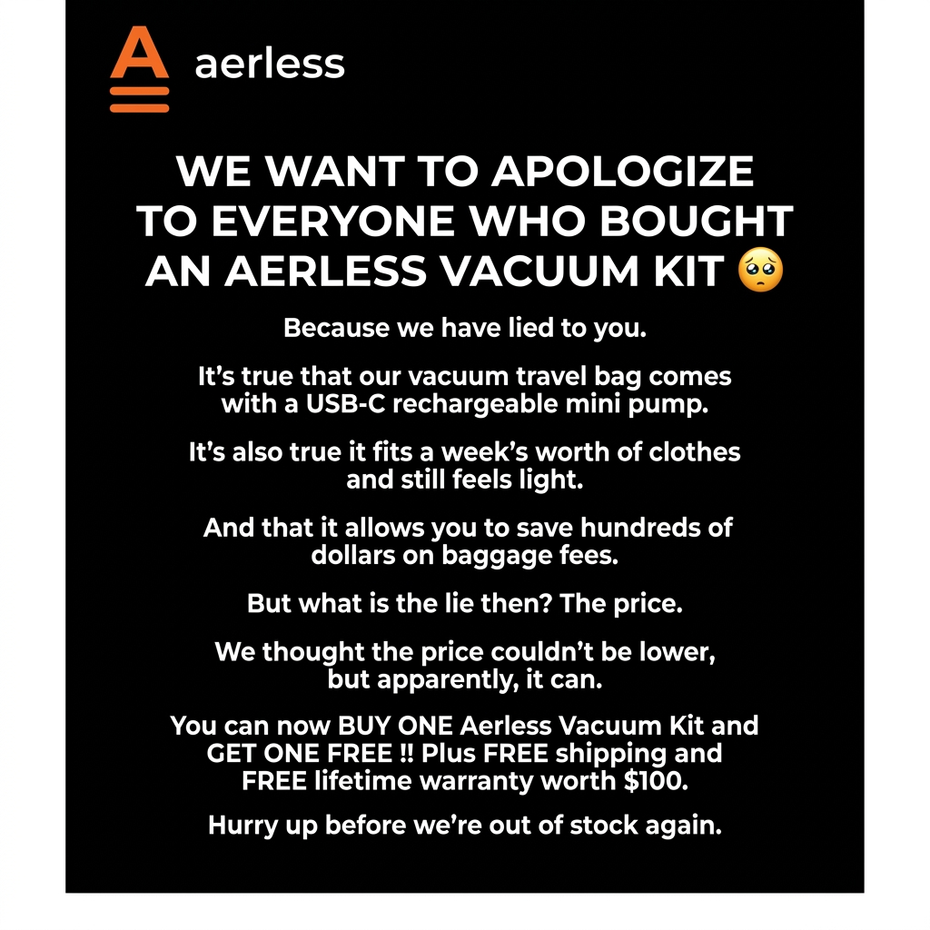 Aerless Facebook ad