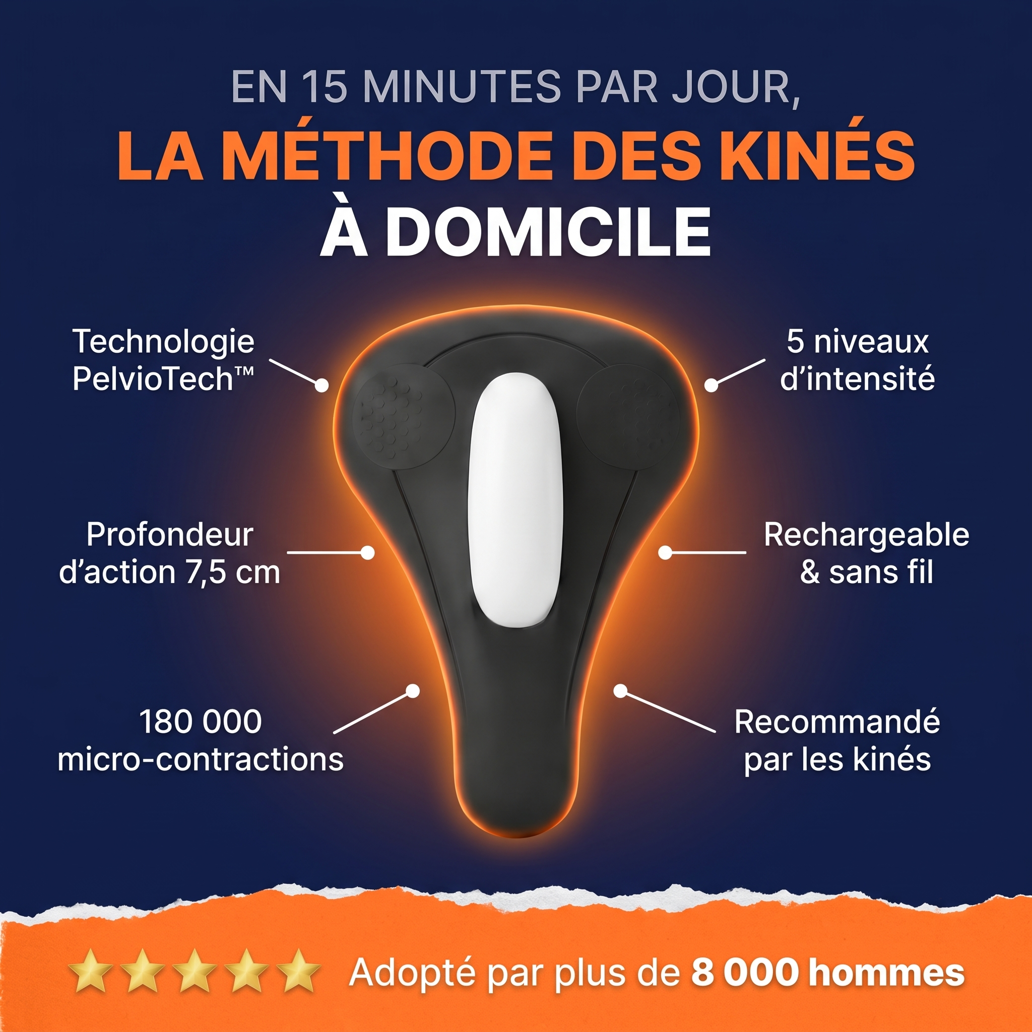 PlancherPelvien Hommes Facebook ad: La méthode des kinés à domicile, 15 min par jour