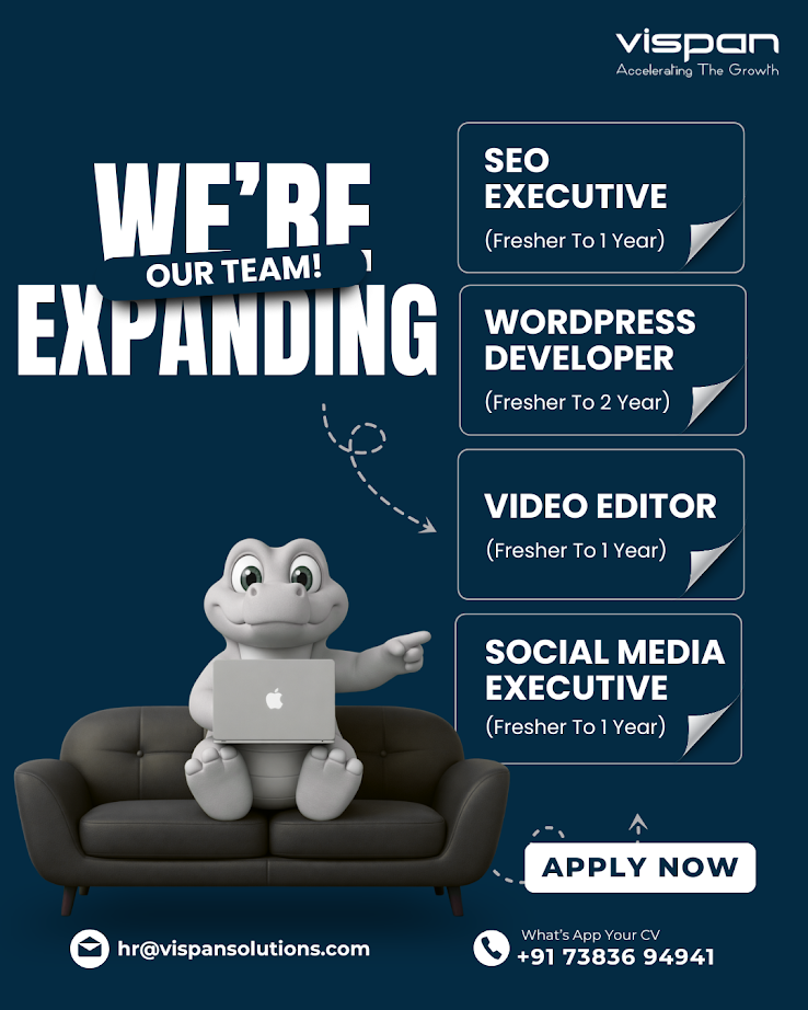 Vispan Digital Marketing Agency Facebook ad: WE’RE HIRING!