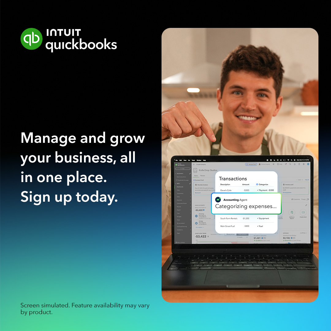 Intuit QuickBooks Facebook ad
