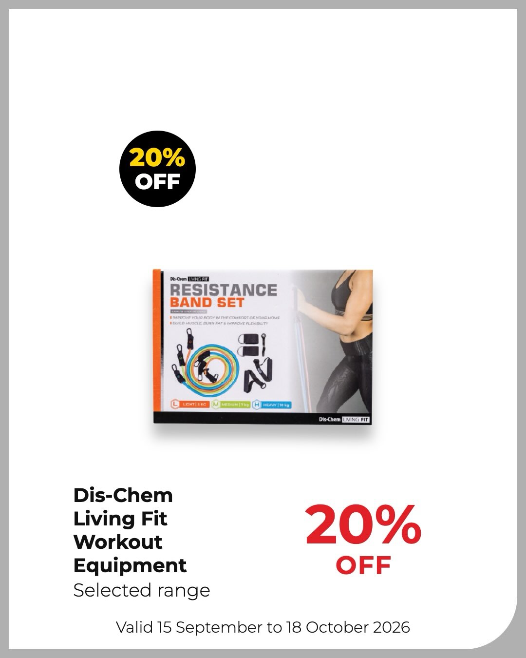 Dis-Chem Living Fit Facebook ad: Heavy lifts, long runs, or everything in between