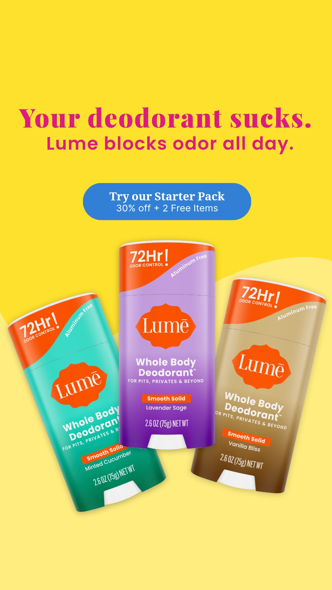 Lume Deodorant Facebook ad