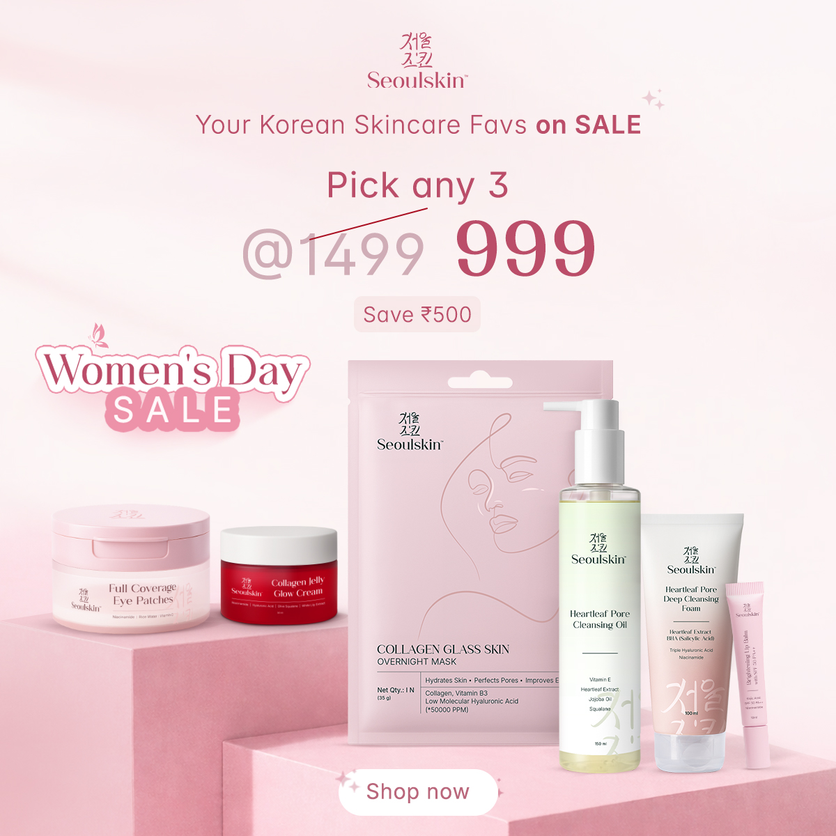 Seoulskin Facebook ad: Your Glow Kit @ ₹999