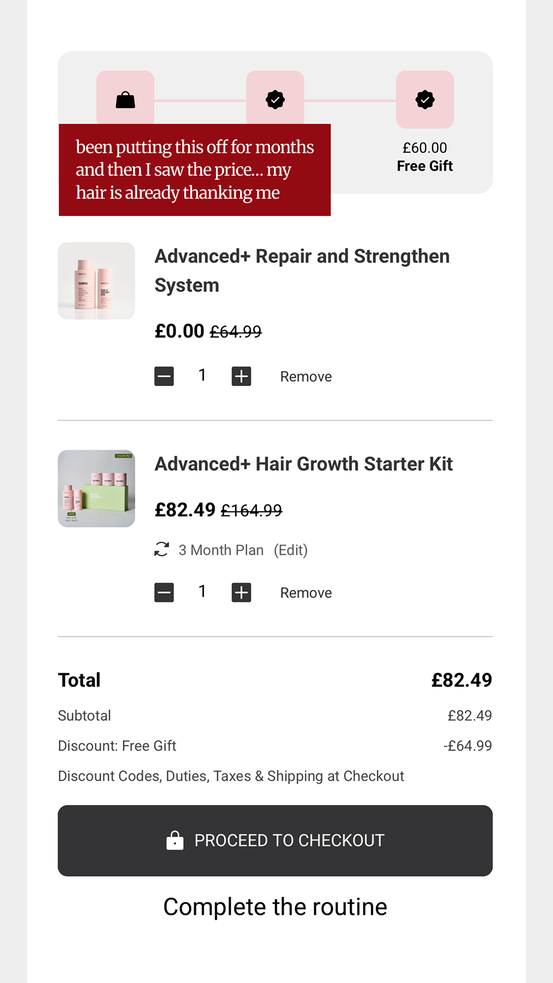 Hairburst Facebook ad
