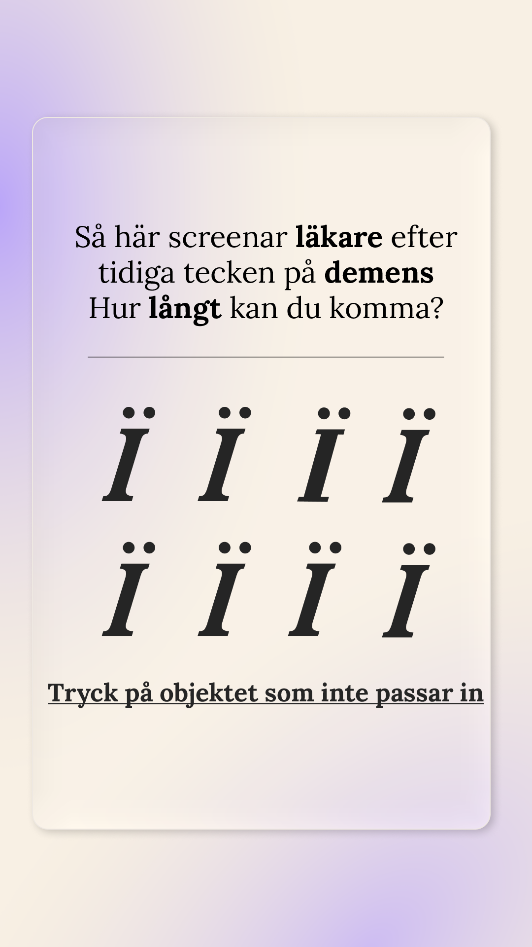 Free International IQ Test Facebook ad